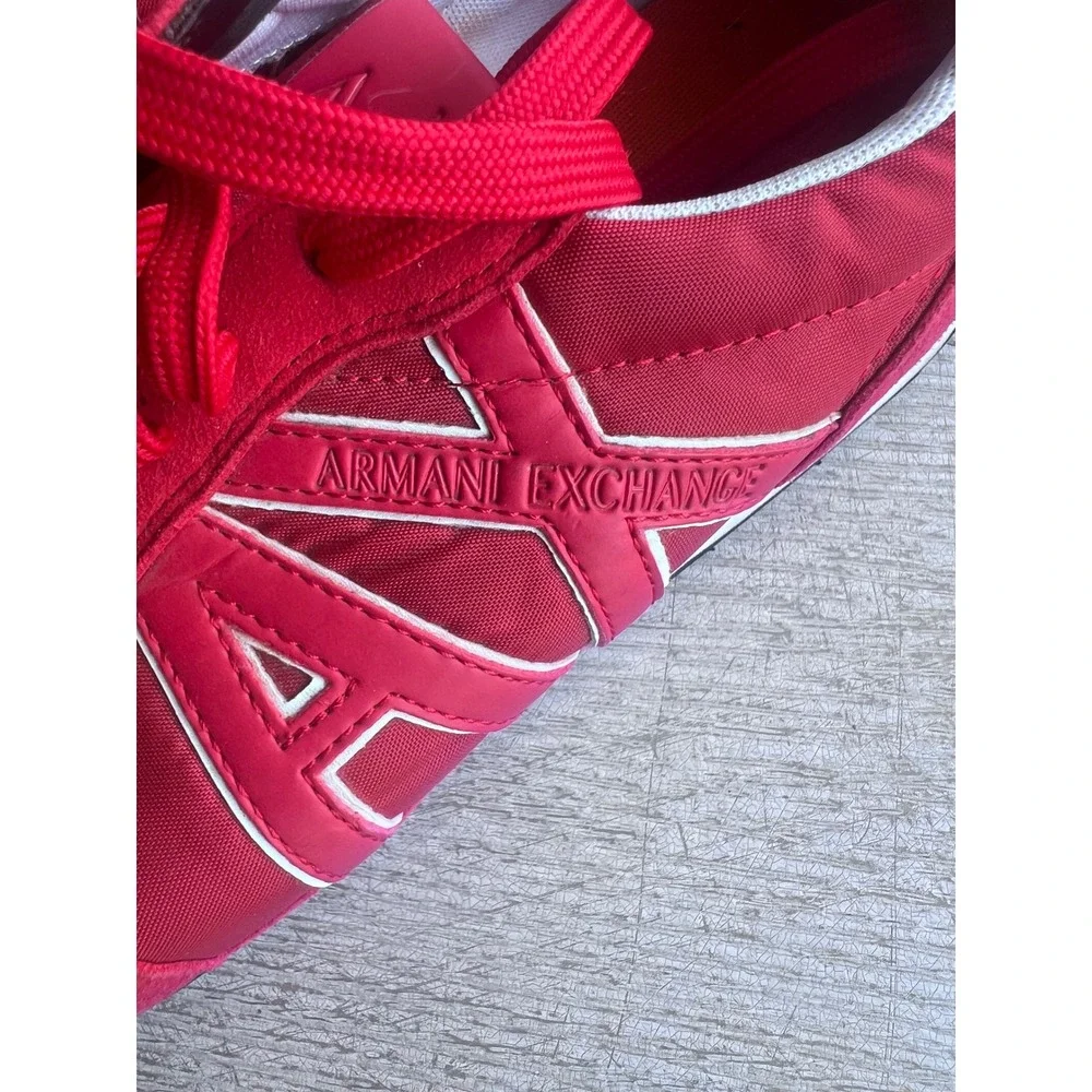 Armani Exchange Mens‎ Red Logo Low Top Sneakers 955011 CC721 Size 12 US